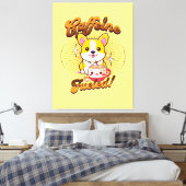 CORGI CAFEÏNE BRANDSTOF! CANVAS AFDRUK (Insitu (Slaapkamer))