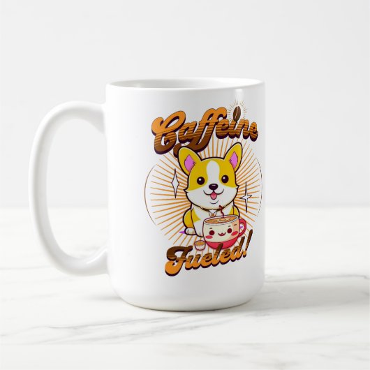CORGI CAFEÏNE BRANDSTOF! KOFFIEMOK (Links)