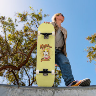 CORGI CAFEÏNE BRANDSTOF! PERSOONLIJK SKATEBOARD