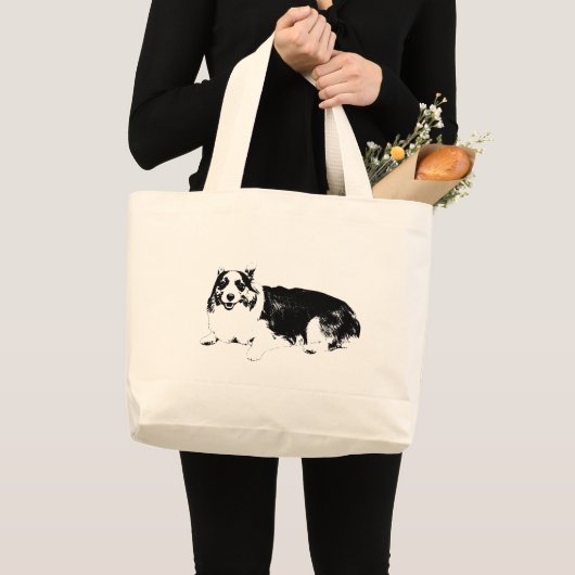 Corgi Calm Companion Grote Tote Bag (Voorkant (product))