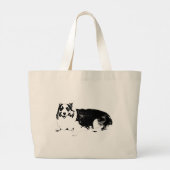 Corgi Calm Companion Grote Tote Bag (Achterkant)