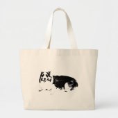 Corgi Calm Companion Grote Tote Bag (Voorkant)