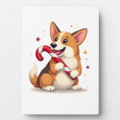 Corgi Candy Cane Joy Fotoplaat (voorkant)