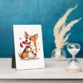 Corgi Candy Cane Joy Fotoplaat (Zijkant)