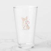 Corgi Candy Cane Joy Glas (Achterkant)