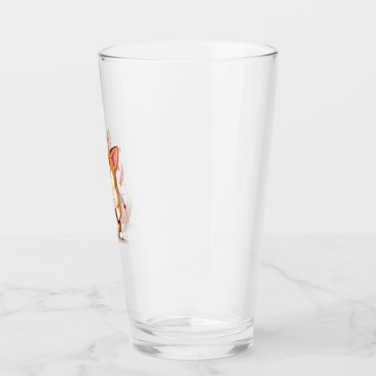 Corgi Candy Cane Joy Glas (Links)