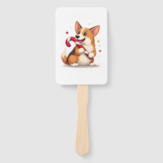 Corgi Candy Cane Joy Handwaaier (Voorkant)