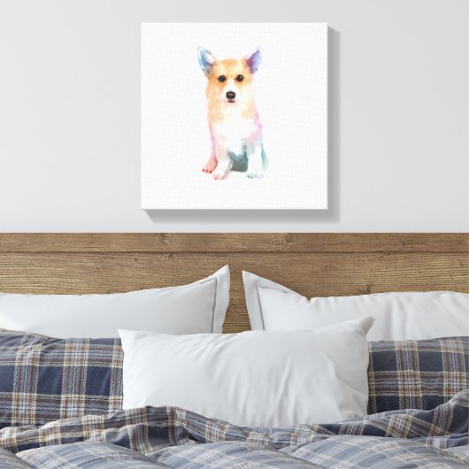 Corgi Canvas Afdruk (Insitu (Slaapkamer))