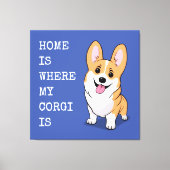 Corgi Canvas Afdruk (Voorkant)
