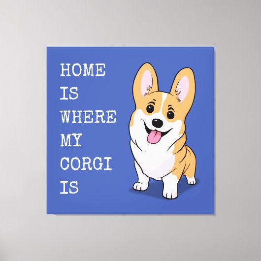 Corgi Canvas Afdruk (Voorkant)