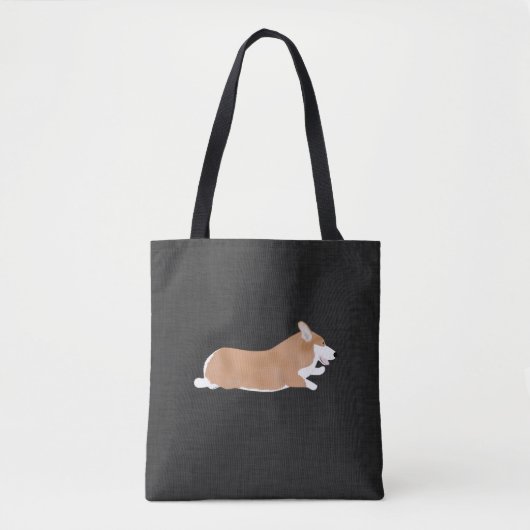 Corgi Canvas tas (Voorkant)