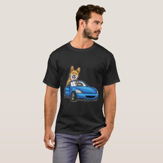 Corgi Car T-shirt (Voorkant volledig)