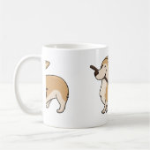 corgi cartoon w stick koffiemok (Links)