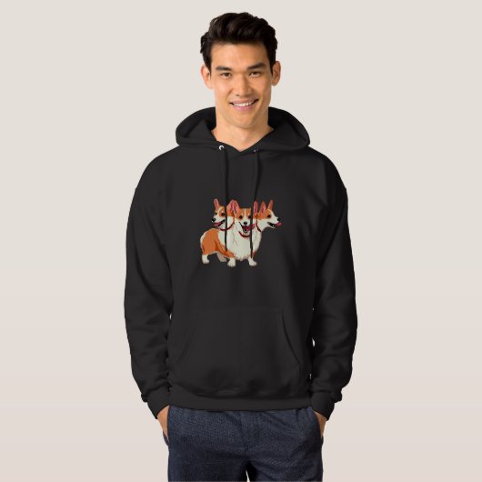 Corgi Cerberus Hoodie (Voorkant volledig)