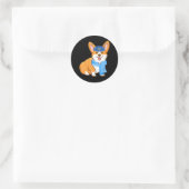 Corgi Chanoeka Grappige Hondenliefhebber Joods Ronde Sticker (Tas)