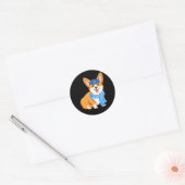 Corgi Chanoeka Grappige Hondenliefhebber Joods Ronde Sticker (Envelop)