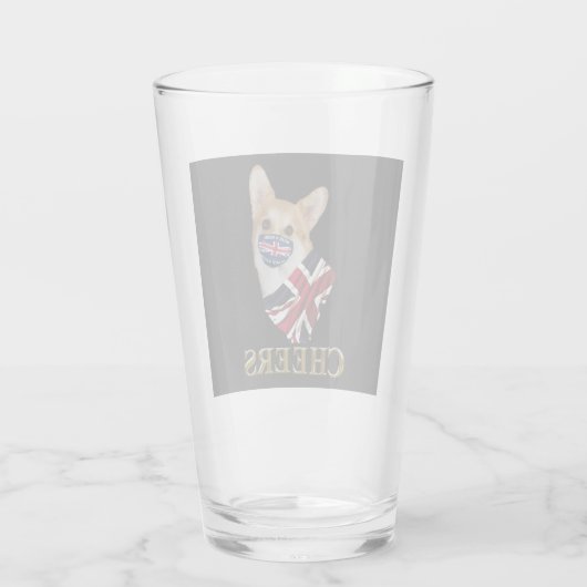 CORGI CHEERS GLAS (Achterkant)