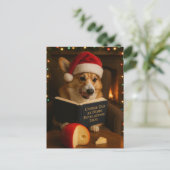 Corgi 'Cheese Tax' Christmas postcard Briefkaart (Staand voorkant)