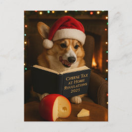 Corgi 'Cheese Tax' Christmas postcard Briefkaart