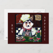 Corgi Chef Briefkaart (Voorkant / Achterkant)
