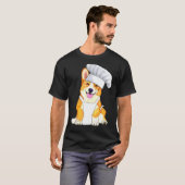 Corgi Chef Cute Dog in een Chef Ha T-shirt (Voorkant volledig)
