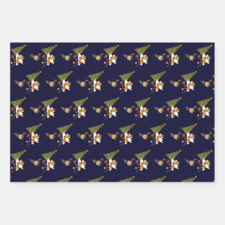 Corgi Christmas Angel - Santa Paws Gift Tags Inpakpapier Vel