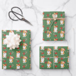Corgi Christmas Candy Cane Pattern Inpakpapier Vel<br><div class="desc">Schattige Corgi's in kerstmutsen,  snoepstokken en bogen komen samen in dit heerlijke vakantiepatroon. Perfect voor hondenliefhebbers,  dit speelse ontwerp voegt een leuke touch aan uw vakantie geschenken en inrichting. Ideaal voor het verpakken van papier,  briefpapier of interieur,  breng de feestelijke geest en Corgi schattigheid naar uw kerstvieringen.</div>