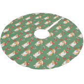 Corgi Christmas Candy Cane Pattern Kerstboom Rok (Gekanteld)