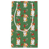 Corgi Christmas Candy Cane Pattern Klein Cadeauzakje (Voorkant)
