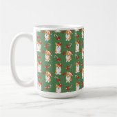 Corgi Christmas Candy Cane Pattern Koffiemok (Links)