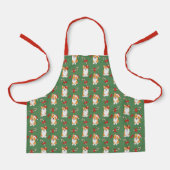 Corgi Christmas Candy Cane Pattern Schort (Voorkant)