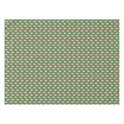 Corgi Christmas Candy Cane Pattern Tafelkleed (Voorkant (Horizontaal))