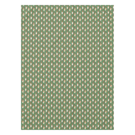 Corgi Christmas Candy Cane Pattern Tafelkleed (Voorkant)