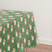 Corgi Christmas Candy Cane Pattern Tafelkleed (Voorbeeld)