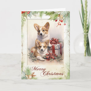  Corgi Christmas Feestdagen Kaart