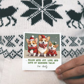 Corgi Christmas Flat Kaart