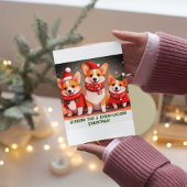  Corgi Christmas Flat Kaart