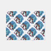 CORGI CHRISTMAS FLEECE DEKEN (Voorkant (Horizontaal))