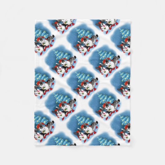 CORGI CHRISTMAS FLEECE DEKEN (Voorkant)