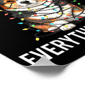 Corgi Christmas I'm Fine Everything Is Fine Poster (Hoek)