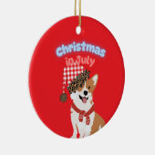 Corgi Christmas in July Ornament (Rechts)