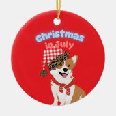 Corgi Christmas in July Ornament (Voorkant)