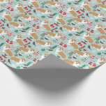 Corgi Christmas Paper Xmas Gift Wrap Cadeaupapier<br><div class="desc">"hond" "schattige hond" "inpakpapier" "kerstinpakpapier" "kerstinpakpapier" "kerstinpakpapier" "kerstcadeauverpakking" "hondenkerstmis" "kersthonden" "corgi" "corgi-inpakpapier" "corgi-kerstmis" "pepermuntstok" "kerstpoten"</div>