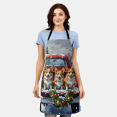 Corgi Christmas Red Truck Holiday Schort (Gedragen)