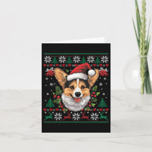 Corgi Christmas Santa Ugly Sweater Hondenliefhebbe Kaart