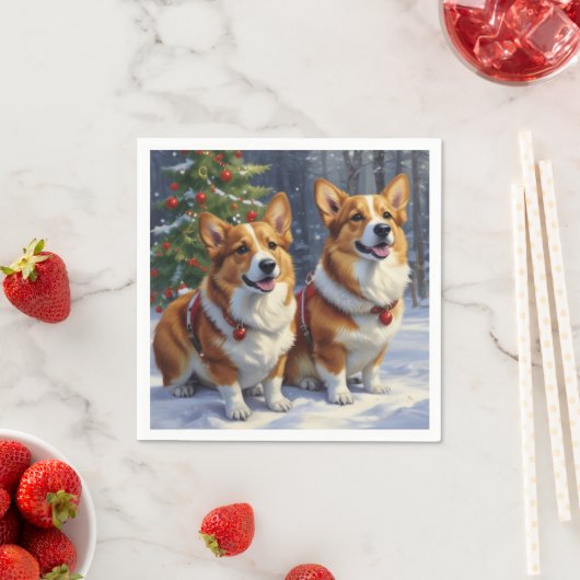 Corgi Christmas Servet (Insitu)