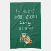 Corgi Christmas Towel Theedoek (Verticaal)