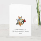 Corgi Christmas Tree Wenskaart Feestdagen Kaart (Achterkant)