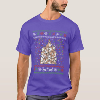 Corgi Christmasree Ugly Christmas family T-shirt