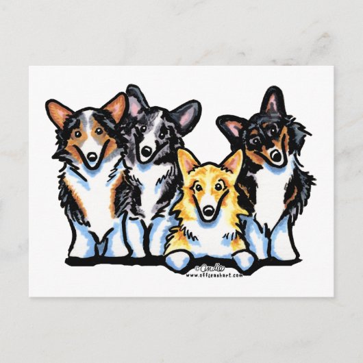 Corgi Clan Briefkaart (Voorkant)